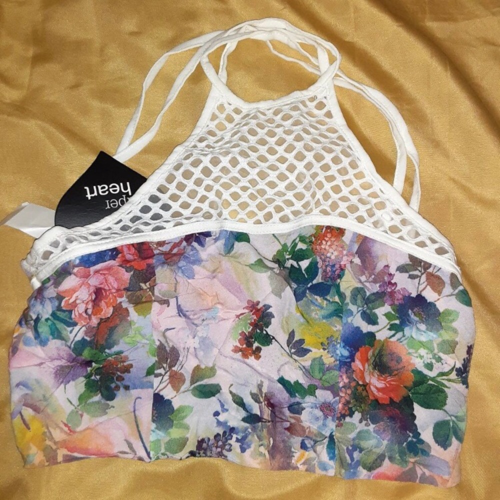 Paper Heart Blush Floral Net Shirt